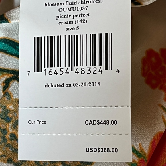 KATE SPADE "Blossom Fluid" Shirtdress - NWT!! - Picture 10 of 10